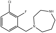 1-[(3-chloro-2-fluorophenyl)methyl]-1,4-diazepane Struktur