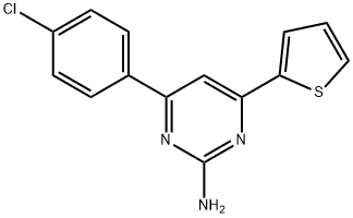 4-(4-chlorophenyl)-6-(thiophen-2-yl)pyrimidin-2-amine Struktur