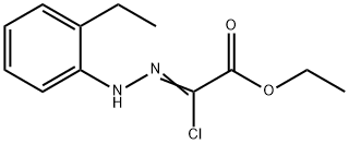 ethyl (2Z)-2-chloro-2-[2-(2-ethylphenyl)hydrazin-1-ylidene]acetate Struktur