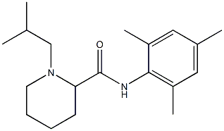 2-Piperidinecarboxamide, 1-(2-methylpropyl)-N-(2,4,6-trimethylphenyl)- Structure