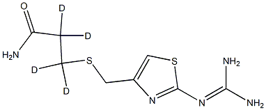 2,2,3,3-tetradeuterio-3-[[2-(diaminomethylideneamino)-1,3-thiazol-4-yl]methylsulfanyl]propanamide Struktur