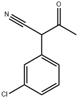 2-(3-chlorophenyl)-3-oxobutanenitrile Struktur