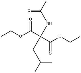 2-Acetylamino-2-isobutyl-malonic acid diethyl ester Structure