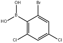 6-Bromo-2,4-dichlorophenylboronic acid Struktur