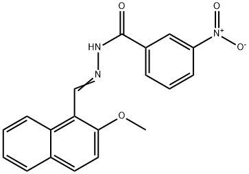 N'-[(2-methoxy-1-naphthyl)methylene]-3-nitrobenzohydrazide Struktur