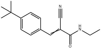 (E)-3-(4-tert-butylphenyl)-2-cyano-N-ethylprop-2-enamide Struktur
