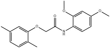 N-(2,4-dimethoxyphenyl)-2-(2,5-dimethylphenoxy)acetamide Struktur