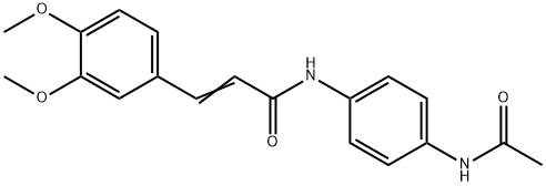 N-[4-(acetylamino)phenyl]-3-(3,4-dimethoxyphenyl)acrylamide Struktur
