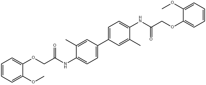 N,N'-(3,3'-dimethyl-4,4'-biphenyldiyl)bis[2-(2-methoxyphenoxy)acetamide] Struktur