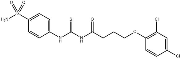 N-({[4-(aminosulfonyl)phenyl]amino}carbonothioyl)-4-(2,4-dichlorophenoxy)butanamide Struktur