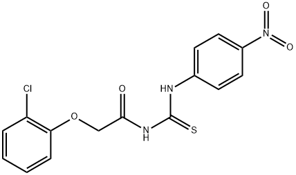 2-(2-chlorophenoxy)-N-{[(4-nitrophenyl)amino]carbonothioyl}acetamide Struktur
