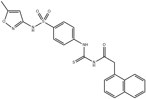 N-{[(4-{[(5-methyl-3-isoxazolyl)amino]sulfonyl}phenyl)amino]carbonothioyl}-2-(1-naphthyl)acetamide Struktur