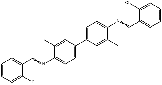 N,N'-bis(2-chlorobenzylidene)-3,3'-dimethyl-4,4'-biphenyldiamine Struktur