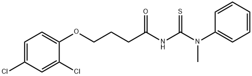4-(2,4-dichlorophenoxy)-N-{[methyl(phenyl)amino]carbonothioyl}butanamide Struktur