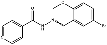 N'-[(E)-(5-bromo-2-methoxyphenyl)methylidene]pyridine-4-carbohydrazide Struktur