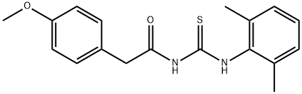 N-{[(2,6-dimethylphenyl)amino]carbonothioyl}-2-(4-methoxyphenyl)acetamide Struktur