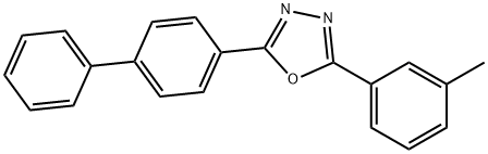 2-(4-biphenylyl)-5-(3-methylphenyl)-1,3,4-oxadiazole Struktur