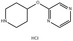 2-(Piperidin-4-yloxy)pyrazine hydrochloride Struktur