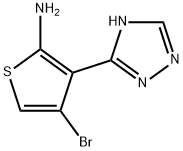 4-BROMO-3-(4H-1,2,4-TRIAZOL-3-YL)THIOPHEN-2-AMINE Struktur