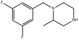 1-[(3,5-difluorophenyl)methyl]-2-methylpiperazine Struktur