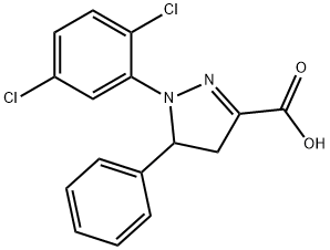 1-(2,5-dichlorophenyl)-5-phenyl-4,5-dihydro-1H-pyrazole-3-carboxylic acid 結(jié)構(gòu)式