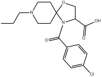 4-(4-chlorobenzoyl)-8-propyl-1-oxa-4,8-diazaspiro[4.5]decane-3-carboxylic acid Structure