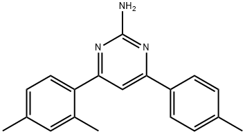 4-(2,4-dimethylphenyl)-6-(4-methylphenyl)pyrimidin-2-amine Struktur