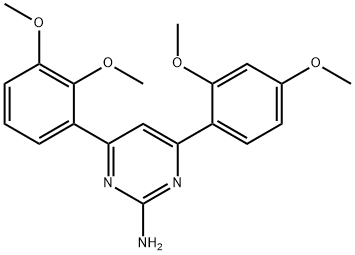 4-(2,3-dimethoxyphenyl)-6-(2,4-dimethoxyphenyl)pyrimidin-2-amine Structure
