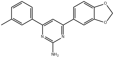 4-(2H-1,3-benzodioxol-5-yl)-6-(3-methylphenyl)pyrimidin-2-amine Struktur