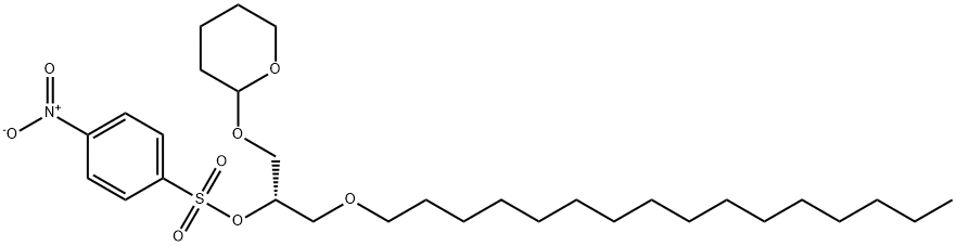 (S)-3-O-hexadecyl-2-O-(4-nitrobenzenesulfonyl)-1-O-tetrahydropyranylglycerol Struktur