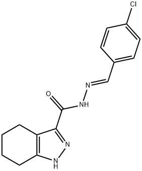 (E)-N-(4-chlorobenzylidene)-4,5,6,7-tetrahydro-1H-indazole-3-carbohydrazide Struktur