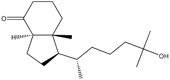 (1R,3aR,7aR)-1-[(2S)-6-hydroxy-6-methylheptan-2-yl]-7a-methyl-2,3,3a,5,6,7-hexahydro-1H-inden-4-one Struktur