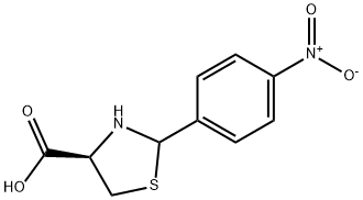 (4R)-2-(4-nitrophenyl)-1,3-thiazolidine-4-carboxylic acid Struktur
