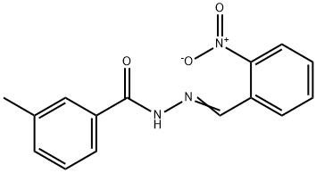3-methyl-N'-(2-nitrobenzylidene)benzohydrazide Struktur