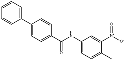 N-(4-methyl-3-nitrophenyl)-4-biphenylcarboxamide Struktur