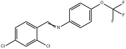 N-(2,4-dichlorobenzylidene)-4-(trifluoromethoxy)aniline Structure
