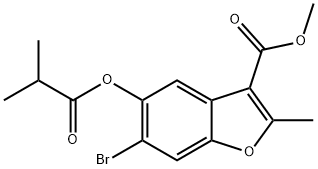 methyl 6-bromo-5-(isobutyryloxy)-2-methylbenzofuran-3-carboxylate Struktur