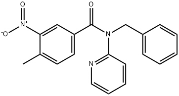 N-benzyl-4-methyl-3-nitro-N-pyridin-2-ylbenzamide Structure