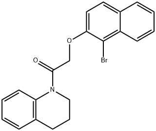1-{[(1-bromo-2-naphthyl)oxy]acetyl}-1,2,3,4-tetrahydroquinoline Structure