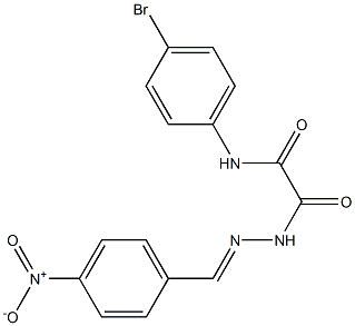 N-(4-bromophenyl)-N'-[(E)-(4-nitrophenyl)methylideneamino]oxamide Struktur