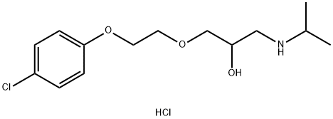 1-(2-(4-chlorophenoxy)ethoxy)-3-(isopropylamino)propan-2-ol hydrochloride Struktur