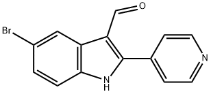 5-bromo-2-(pyridin-4-yl)-1H-indole-3-carbaldehyde Struktur