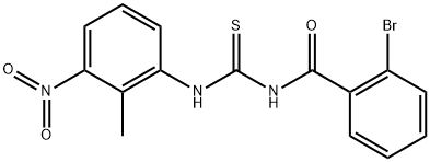 2-bromo-N-{[(2-methyl-3-nitrophenyl)amino]carbonothioyl}benzamide Struktur