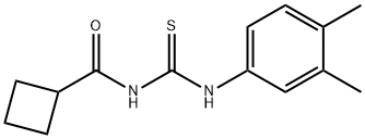 N-{[(3,4-dimethylphenyl)amino]carbonothioyl}cyclobutanecarboxamide Structure
