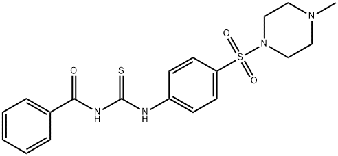 N-[[4-(4-methylpiperazin-1-yl)sulfonylphenyl]carbamothioyl]benzamide Structure