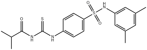 N-{[(4-{[(3,5-dimethylphenyl)amino]sulfonyl}phenyl)amino]carbonothioyl}-2-methylpropanamide Structure