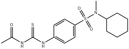 N-{[(4-{[cyclohexyl(methyl)amino]sulfonyl}phenyl)amino]carbonothioyl}acetamide Structure