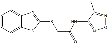 2-(1,3-benzothiazol-2-ylsulfanyl)-N-(4-methyl-1,2,5-oxadiazol-3-yl)acetamide Struktur