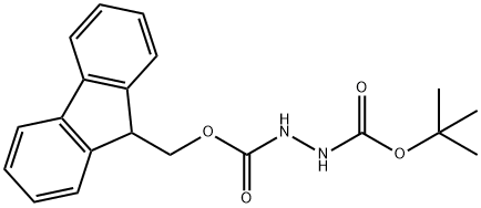 1-((9H-fluoren-9-yl)methyl) 2-(tert-butyl) hydrazine-1,2-dicarboxylate Struktur