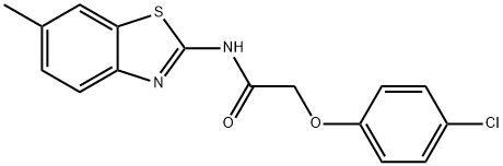 2-(4-chlorophenoxy)-N-(6-methylbenzo[d]thiazol-2-yl)acetamide Struktur